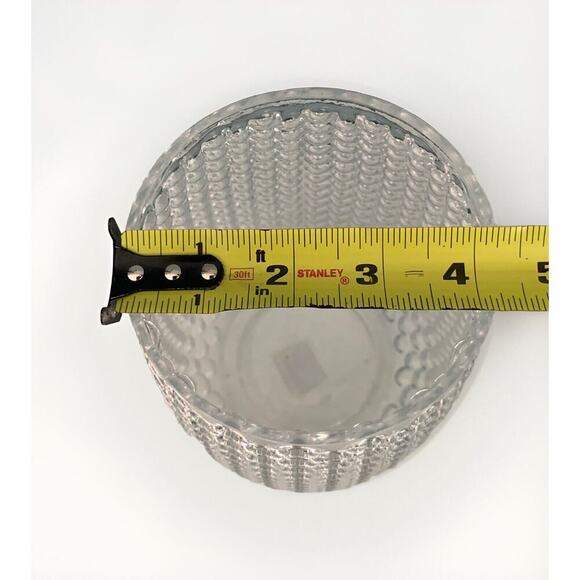 (3) 8” Pottery Barn Vases Pebbled Clear Glass Hobnail New Entry Home Decor - Picture 6 of 10